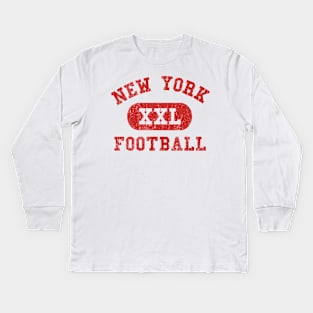 New York Football V Kids Long Sleeve T-Shirt